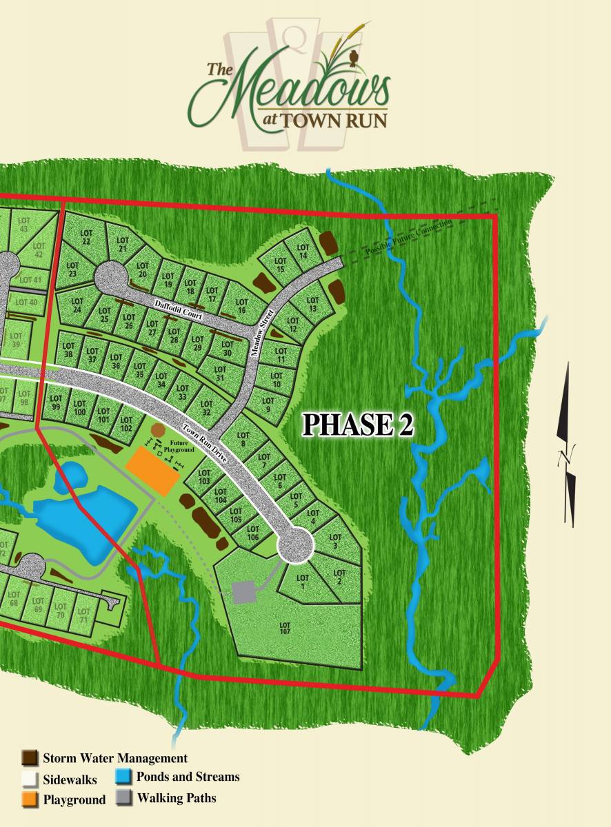 The Meadows at Town Run Lot Maps for this Leonardtown, MD new home